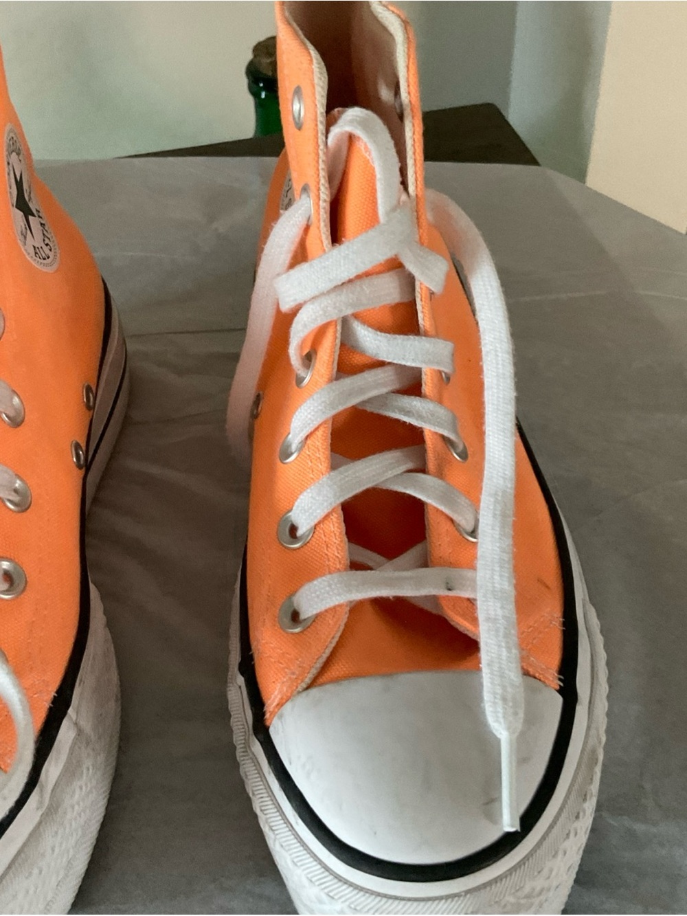 Converse Chuck Taylor All Star PLATFORM High Tops Orange Size women’s 8.5 EUC - Picture 3 of 10